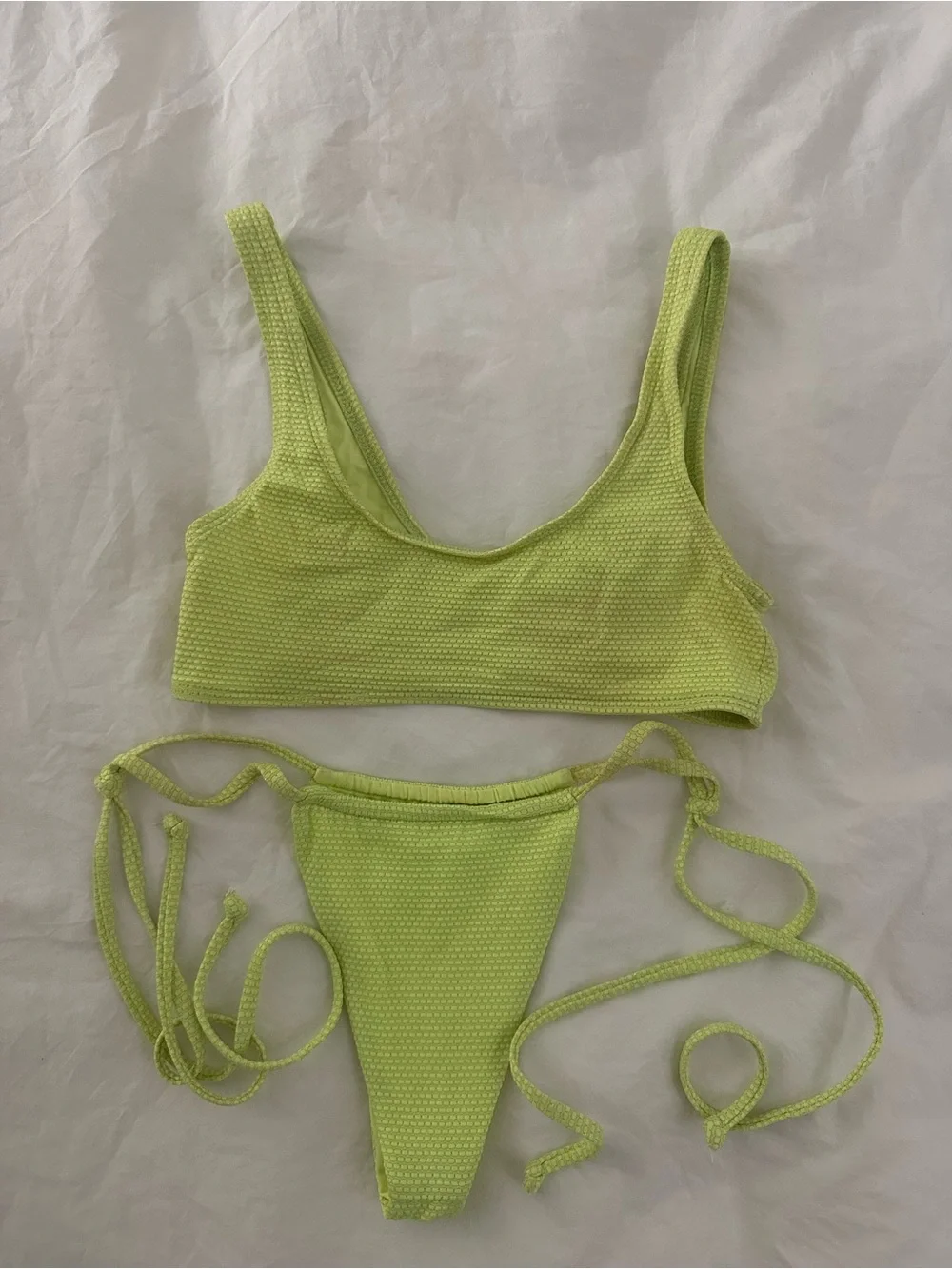 Frankies bikinis lime set